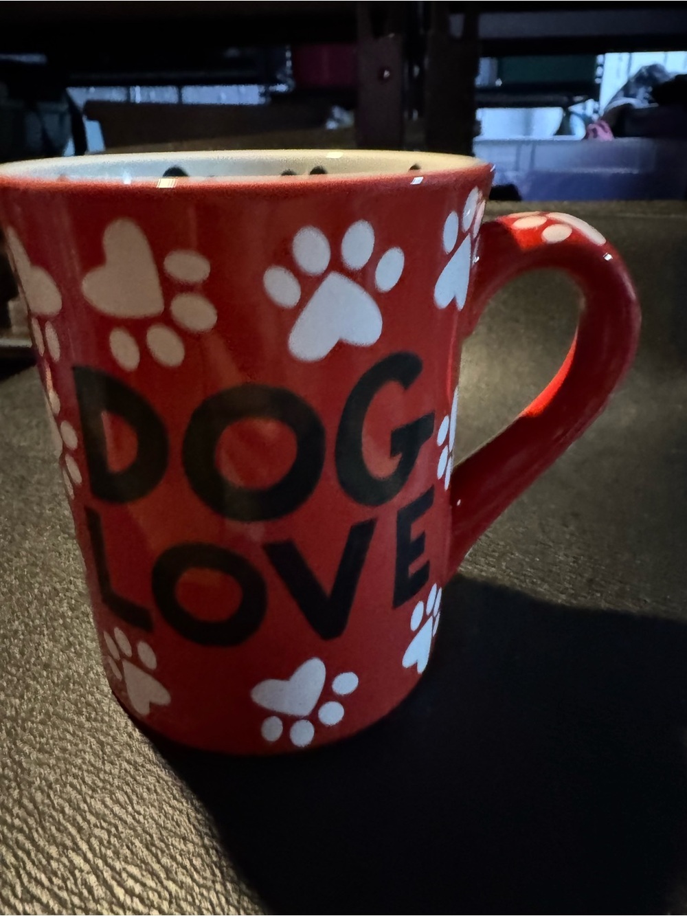 Dog Love Red Ceramic Mug